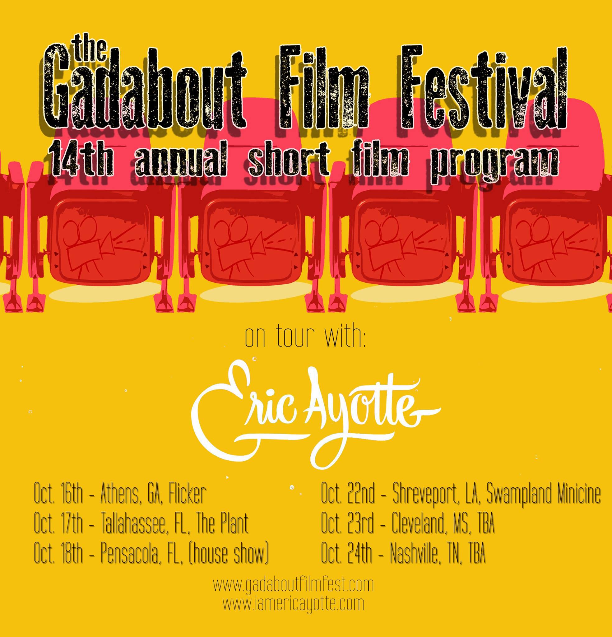 Flyer for Gadabout Film Festival 