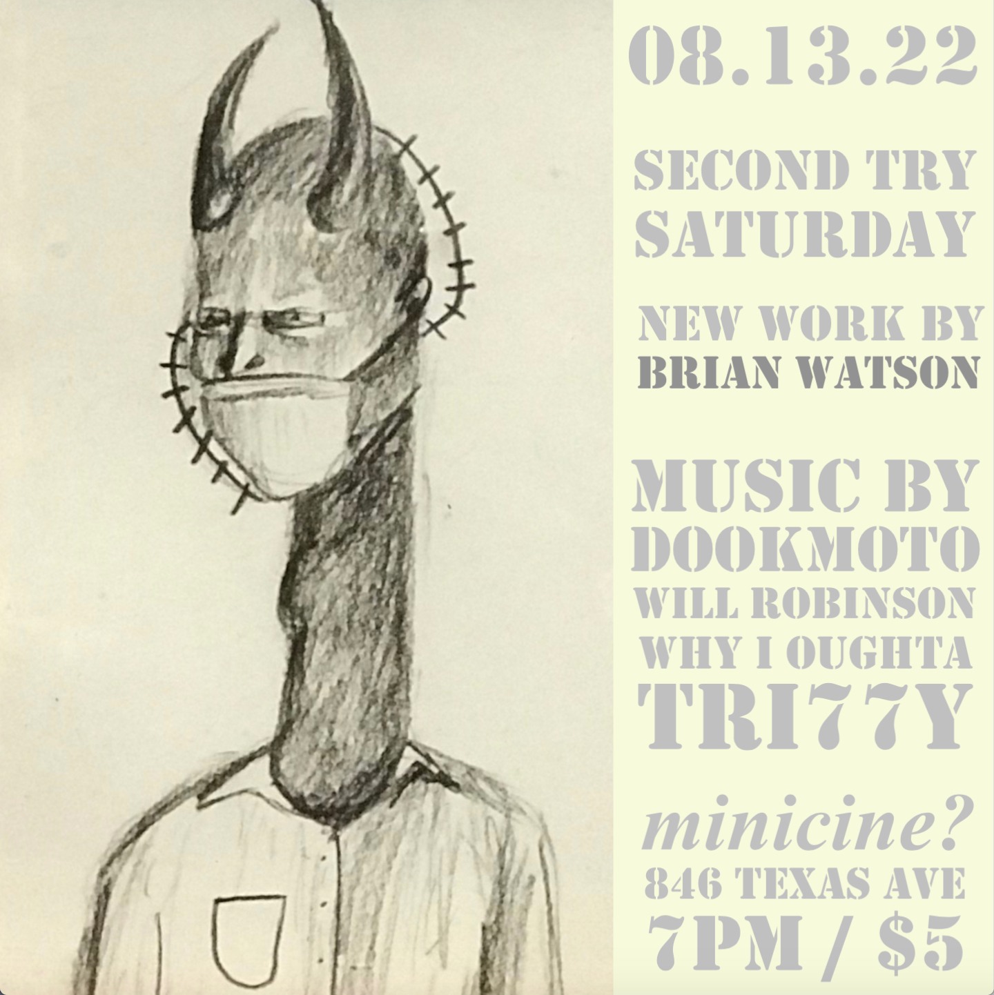 'Second Try Saturday' is an exhibit of new work by Brian Watson